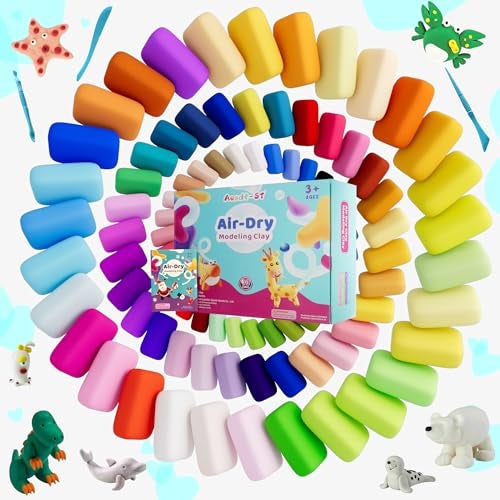 Aestd-ST Air Dry Clay 90 Colors, Modeling Clay for Kids, DIY Model Magic, Molding Clay Kit with Sculpting Tools, Non-Sticky Soft and Super Light, Arts and Crafts Gift for Boys Girls Kids - Image 2