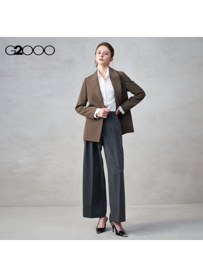 G2000 Wide-leg Pants With Belt | Women's Autumn Winter Comfortable Stretch Casual Trousers Mall Edition - Image 3