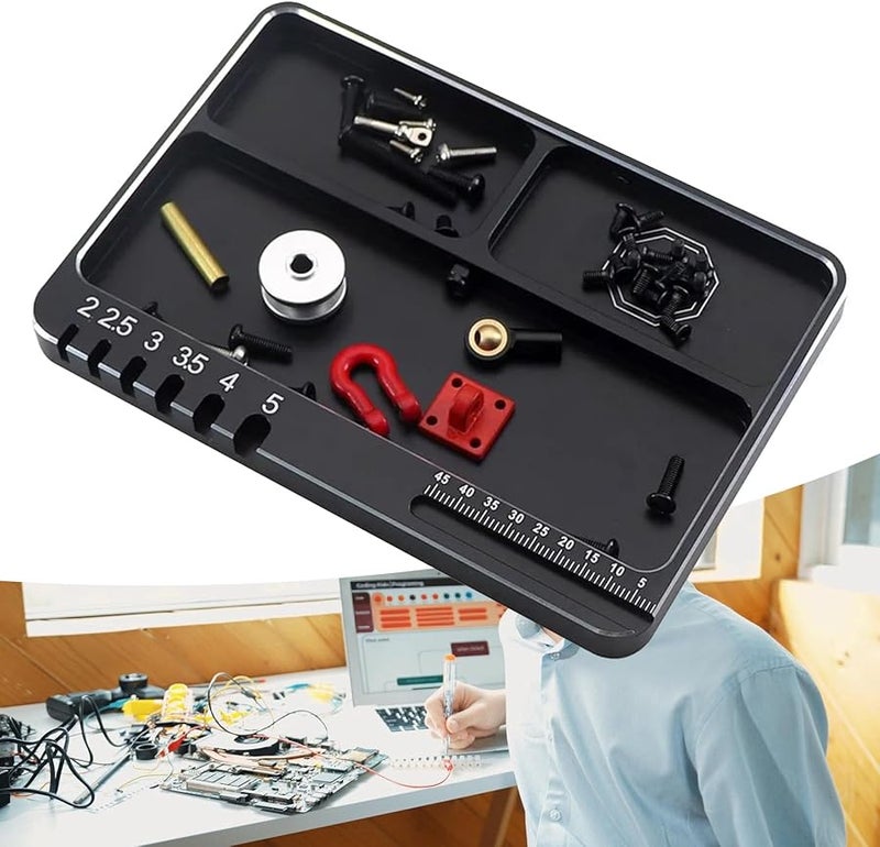 Screw Storage Tray with Measurement Scale for Small Parts Organization - Image 3