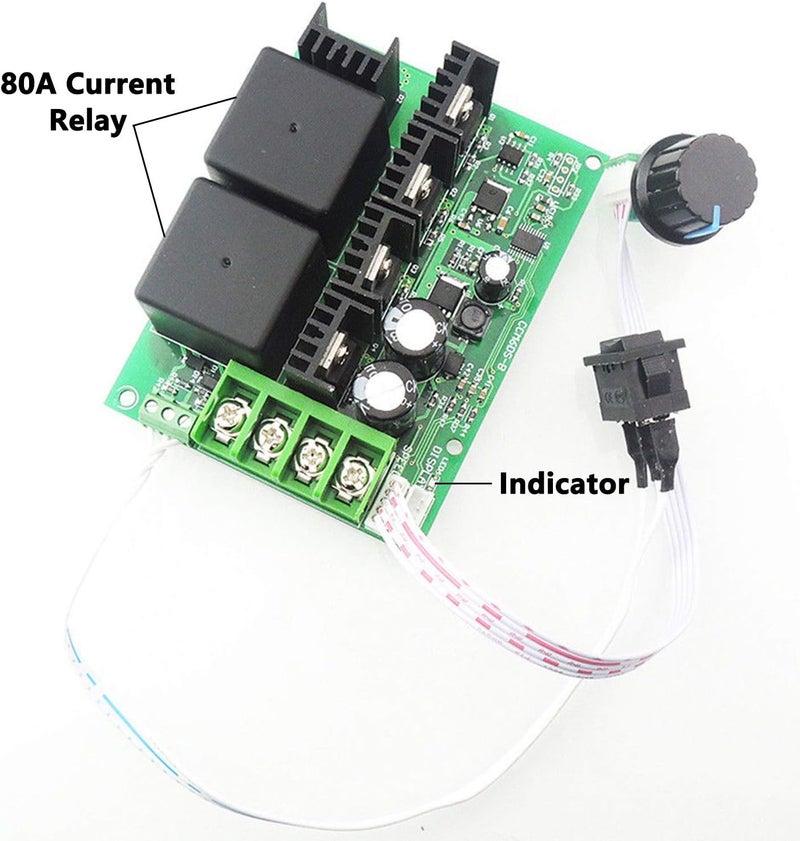 Greartisan 10V-60V 40A DC Motor Speed Controller PWM Variable Speed Regulator Governor Switch CCM6DS-B With Speed Control Knob - Image 4