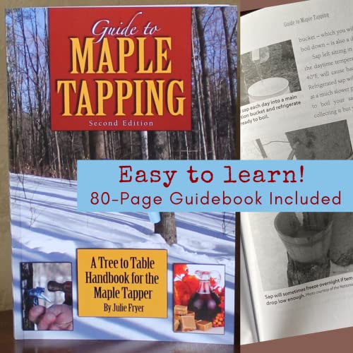 Maple Tapper مجموعة أدوات استخراج شراب القيقب - (10) صمامات + (10) أنابيب بطول 3 أقدام + (1) فلتر شراب القيقب سعة 1 لتر + كتاب مكون من 80 صفحة "دليل استخراج القيقب" وبطاقات وصفات - خالية من BPA - مصنوعة في أمريكا الشمالية - Image 2