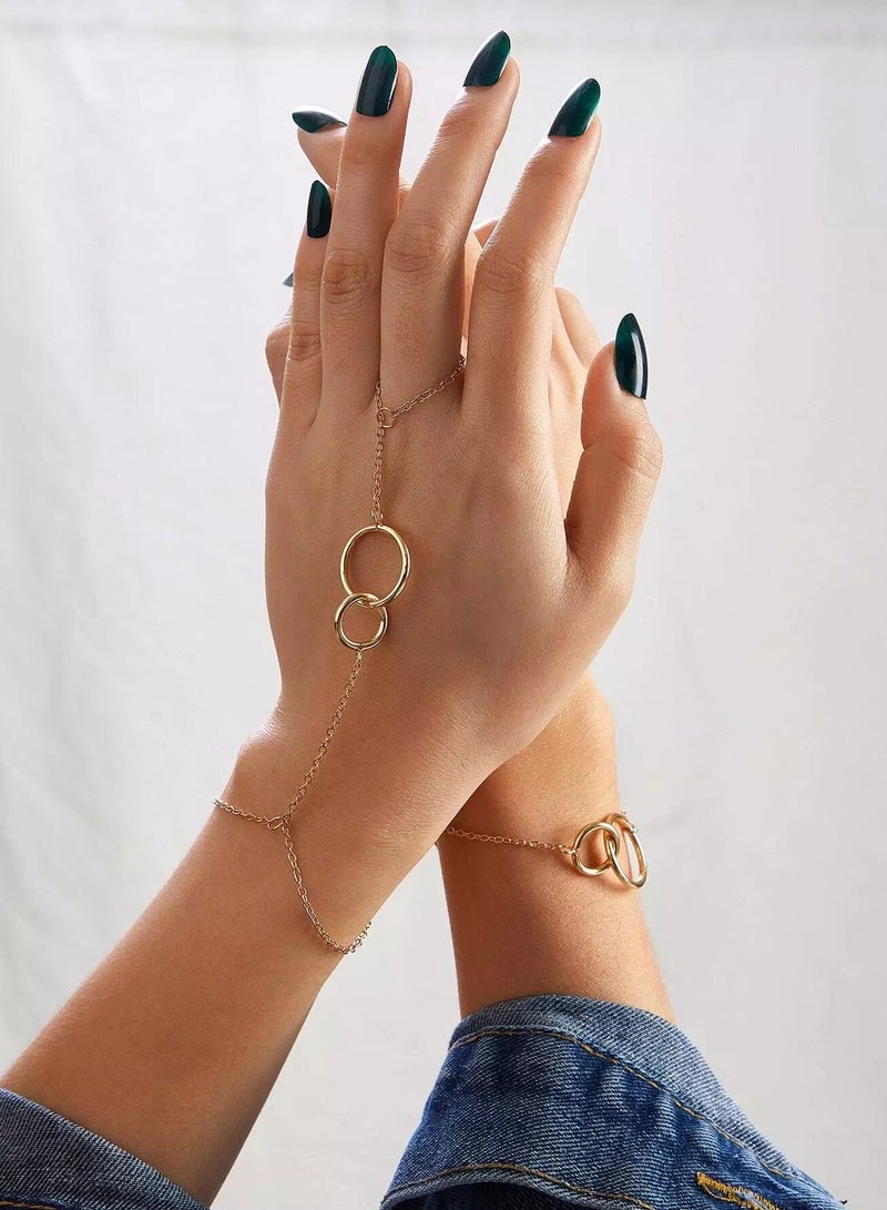 2pcs Link Decor Finger Chain Bracelet  - Image 1