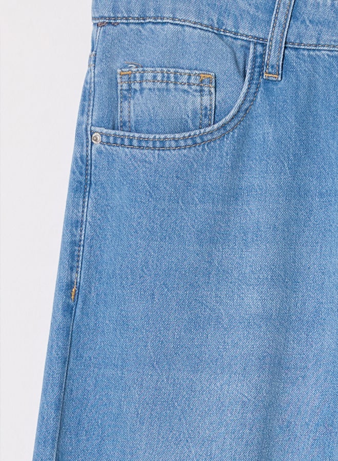 trendyol Light Blue Thin Fabric Baggy Fit Jeans Trousers - Image 3