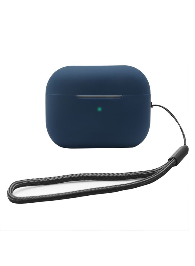Raxoom Case Cover For AirPods Pro 2 2.0mm Solid Color Silicone Protective Cover Dark Blue