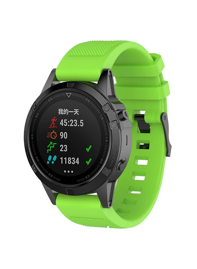 Voberry Replacement Band For Garmin Fenix 5 Plus Fitness Tracker Green/Black/Silver - Image 3