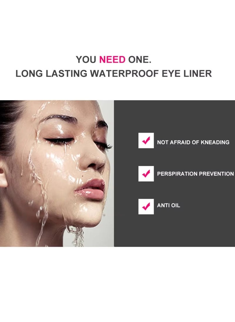Music Flower Kajal Eyeliner Pen Charming Eyes Makeup Eyeliner Pencil Waterproof Long Lasting Smudge Proof Eye Liner Pen Smooth Texture Long Wearing Eyeliner Pencil Black  - Image 4