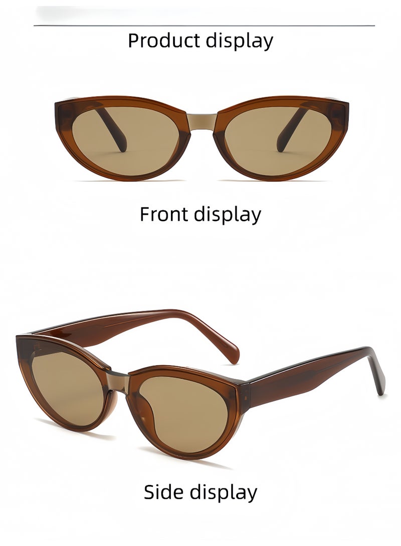 Women's retro sunglasses, UV400 polarized sunglasses, fashionable women's sunshade, suitable for driving on summer outdoor beach trips - Image 4