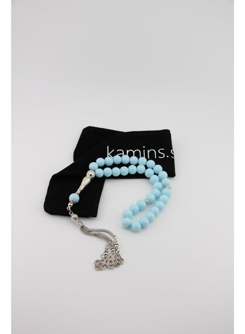 مجموعة كامين مسبحة من العقيق الأزرق - Image 1