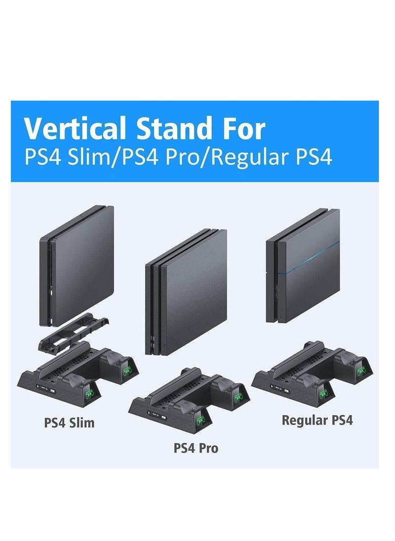 Generic - Vertical Stand with Dual Controller EXT Port and 12 Game Slots for Playstation 4/ Playstation 4 Slim/ Playstation 4 Pro, Playstation 4 Pro - Image 1