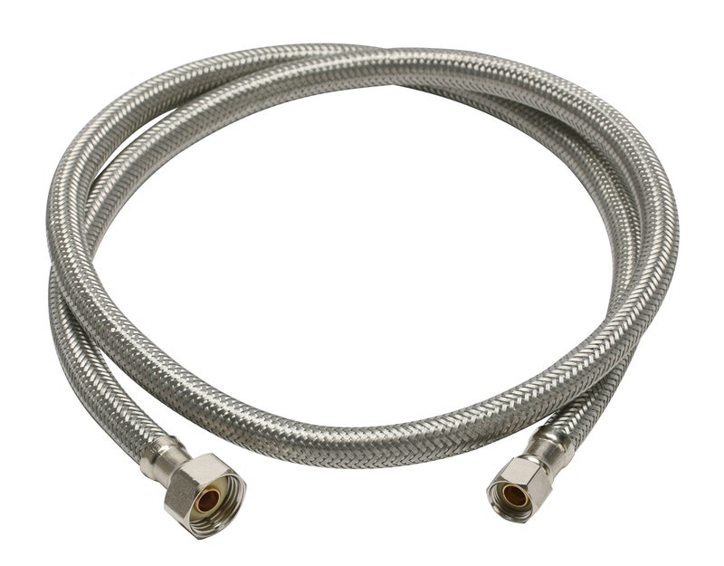 Fluidmaster B1F48 Faucet Connector, Braided Stainless Steel - 3/8 Female Compression Thread x 1/2 F.I.P. Thread, 4 Ft. (48-Inch) Length - Image 2