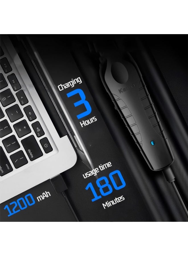 ماكينة الحلاقة الإحترافيه KM-2299 بقوة 1200 مللى أمبير تعمل حتي 3 ساعات متواصلين - Image 5