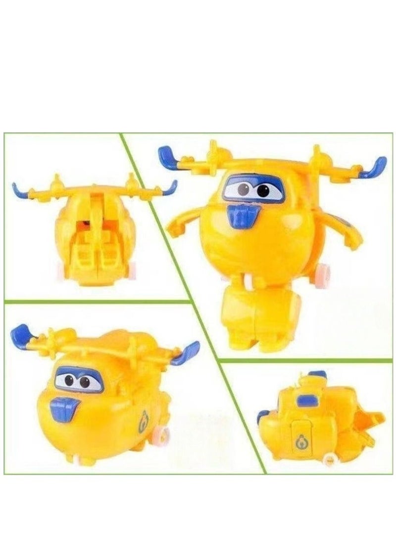 4 Piece Airplane Toys Mini Action Figures Super Wing Deformation Toy Set,Transformer Toys  - Image 3