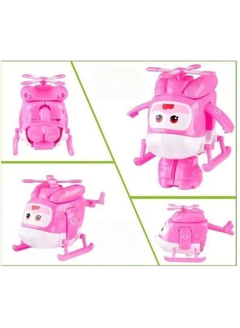 4 Piece Airplane Toys Mini Action Figures Super Wing Deformation Toy Set,Transformer Toys  - Image 4