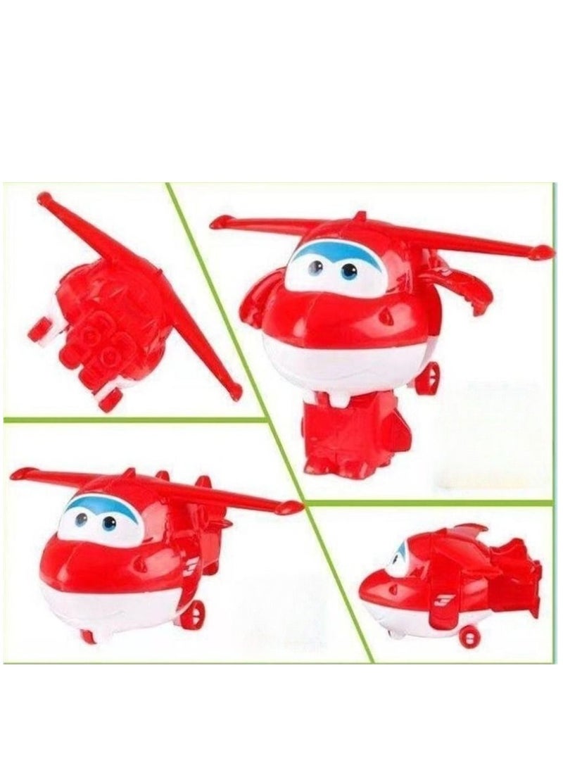 4 Piece Airplane Toys Mini Action Figures Super Wing Deformation Toy Set,Transformer Toys  - Image 5