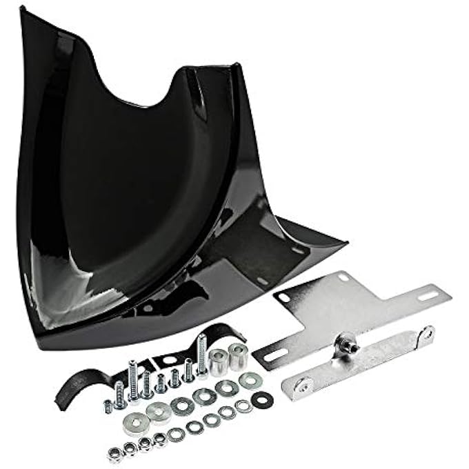 HDBUBALUS Lower Front Chin Spoiler Air Dam Fairing Cover Gloss Black Fit for Harley Fatboy Softail Touring Glide Dyna - Image 1