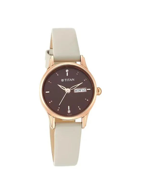 TITAN Titan Lagan Brown Dial Analog Watch for Women with Day & Date function