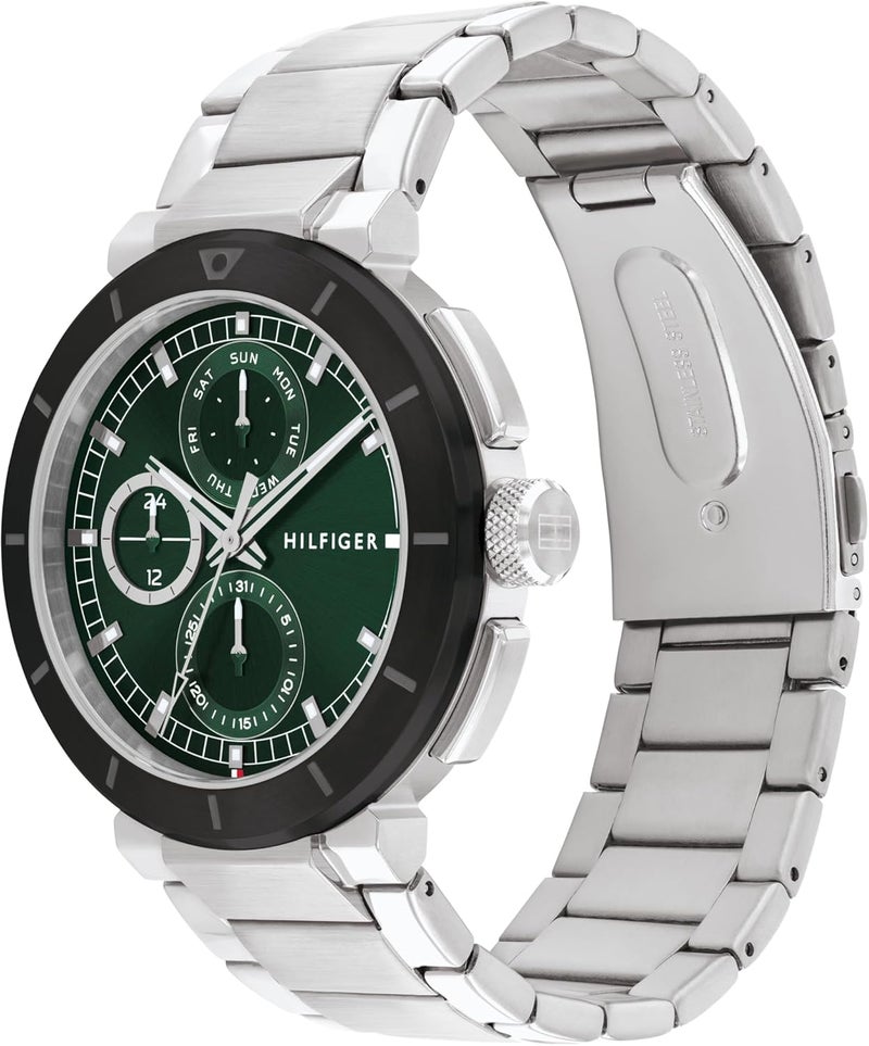 Tommy Hilfiger Men's Green Dial Stainless Steel Bracelet Watch - Image 2