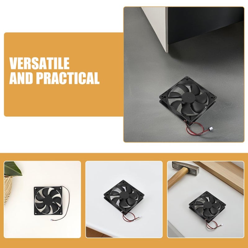 Dual Ball Bearing Computer Cooling Fan 2Pcs Enhanced Airflow Automatic Speed Control For Desktop Case - Image 4