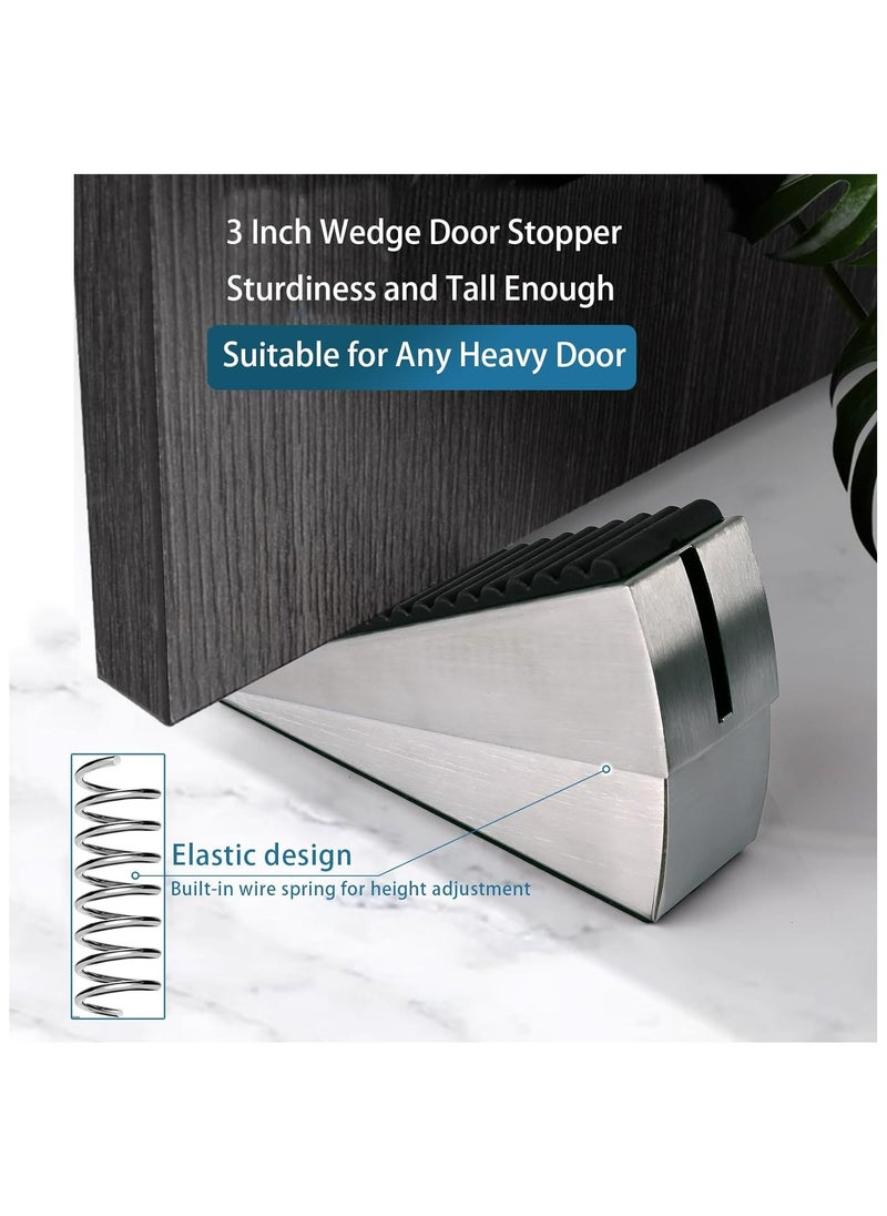 CMGTYYD - Strongest Large Door Stopper - Heavy Duty Door Stop Wedge Tall Door Stoppers for Bottom of Door, 3 Inch High Adjustable Spring Loaded Door Stop Suits Any Heavy Door - Image 1