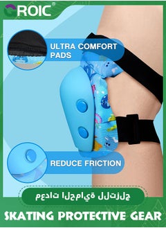 GROIC 6 Pcs Skate Pads for Kids, Knee and Elbow Pads & Wrist Guards Child Adjustable Protective Gear Set for Roller Skates, Cycling, BMX Bike, Skateboard, Inline Skating, Scooter Riding Sports  - Image 4
