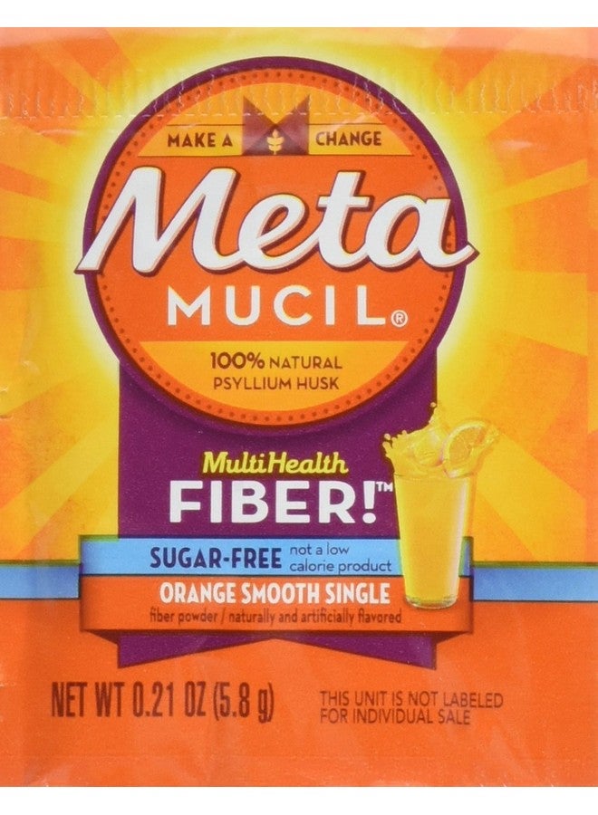 Metamucil - MultiHealth Fiber Singles Orange Smooth Sugar-Free, 0.21 Ounce, Pack of 30 - Image 1