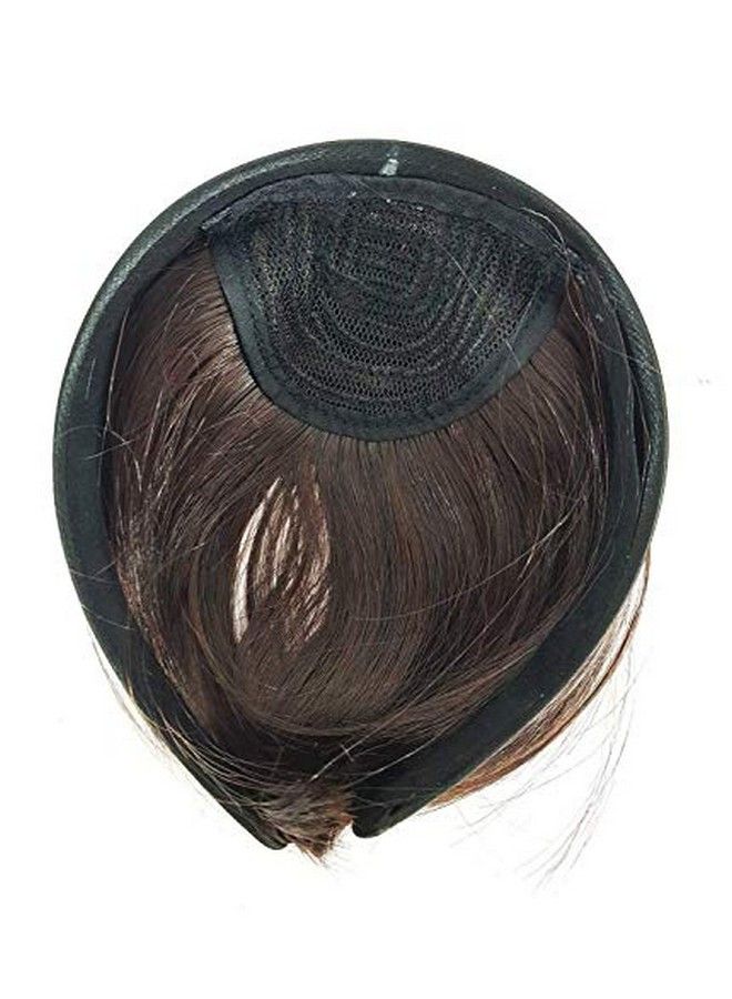 Foreign Holics Synthetic Hair Black Headband Side Hair Fringes For Women Parting Front Fringe (Dark Brown) - Image 3