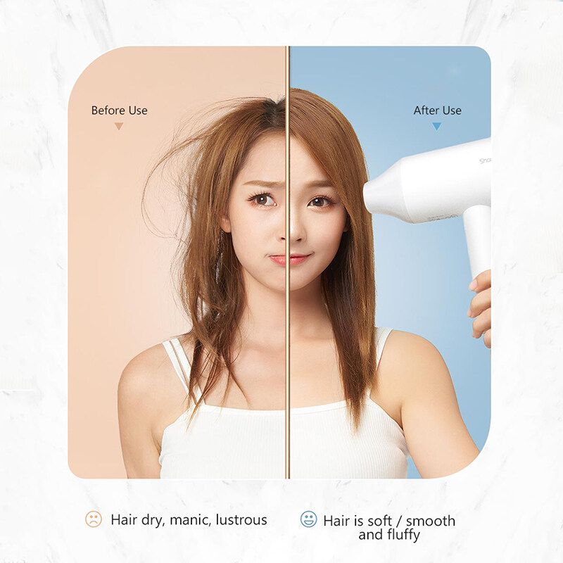 Showsee A1 Salon Negative Ion Hair Dryer, 3-in-1 Diffuser for Fast Drying, White - Image 4