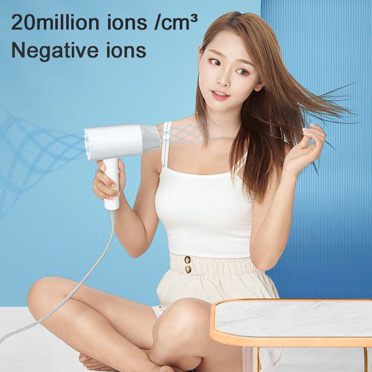 Showsee A1 Salon Negative Ion Hair Dryer, 3-in-1 Diffuser for Fast Drying, White - Image 2