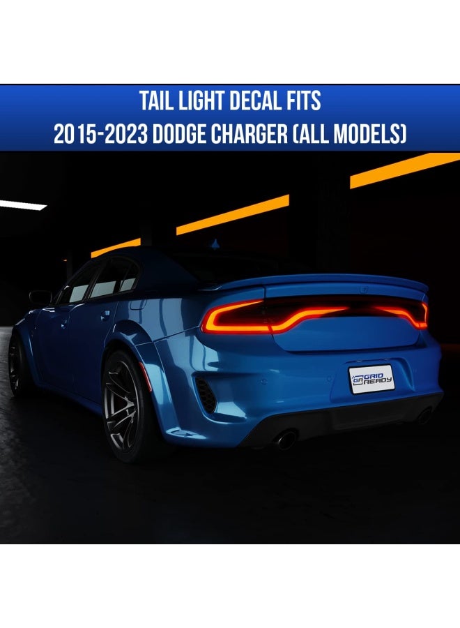 GRIDREADY Tail Light Decal fits 20152023 Dodge Charger Accessories Racetrack Sticker for 2015 2016 2017 2018 2019 20202021 2022 2023 Model taillight Including sxt rt SRT scat Pack etc - Image 4