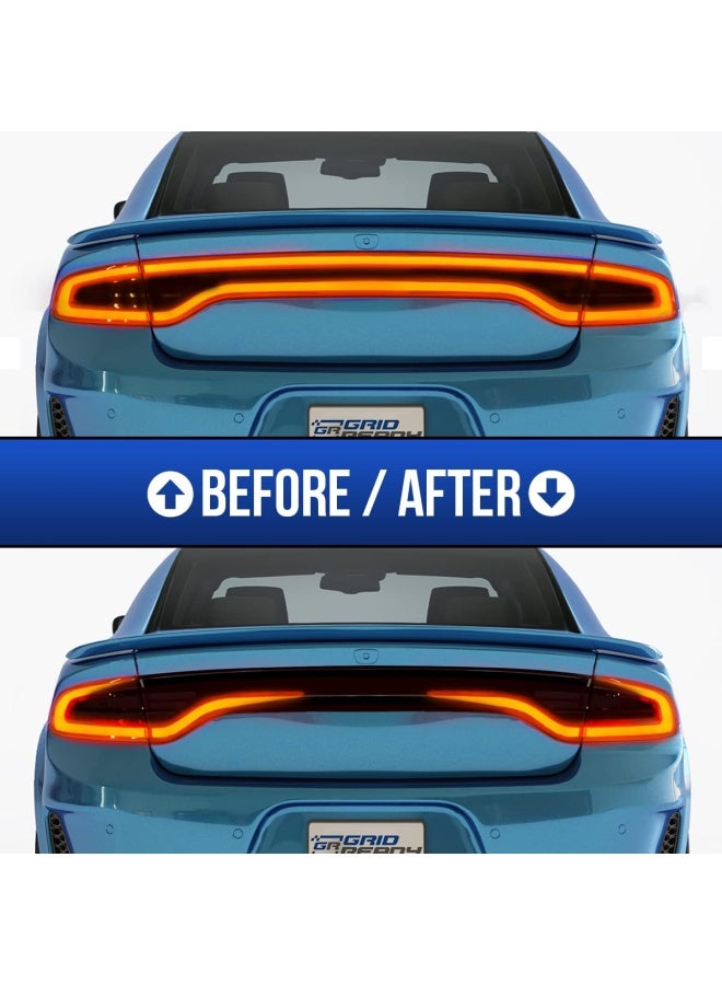GRIDREADY Tail Light Decal fits 20152023 Dodge Charger Accessories Racetrack Sticker for 2015 2016 2017 2018 2019 20202021 2022 2023 Model taillight Including sxt rt SRT scat Pack etc - Image 2
