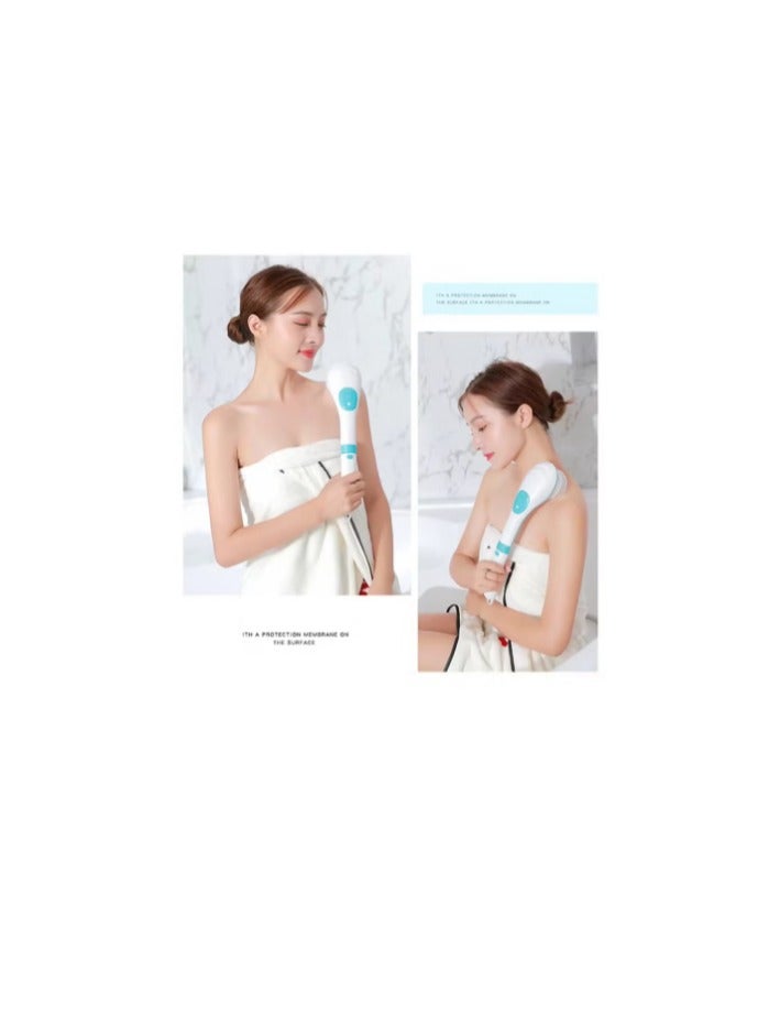 Denx Multi-functional, multi-head electric shower brush to deeply clean all parts of the body - blue - Image 4