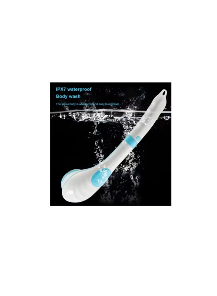 Denx Multi-functional, multi-head electric shower brush to deeply clean all parts of the body - blue - Image 5