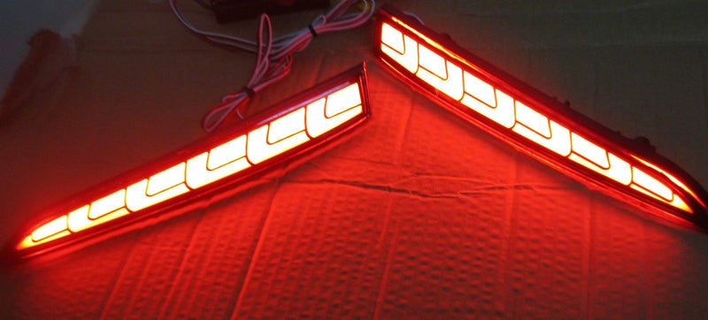 PRIKNIK Car Reflector Led Brake Light Bumper(Rear/Back) Drl Back Tail Light Design Compatible With H-yundai New V-erna 2017-2018- Set of 2 Pcs with wiring - Image 5