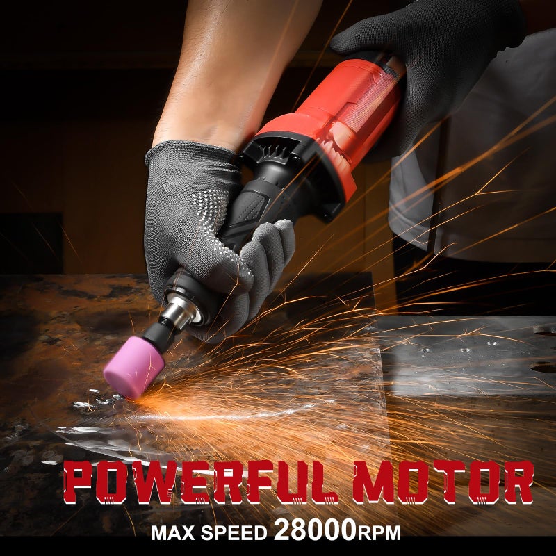 AOBEN Power Die Grinder Tool, 1/4" Electric Corded Die Grinder, 28000 RPM Heavy Duty Low Noise for Metal Grinding, Polishing, Deburring, Welding Repair - Image 2