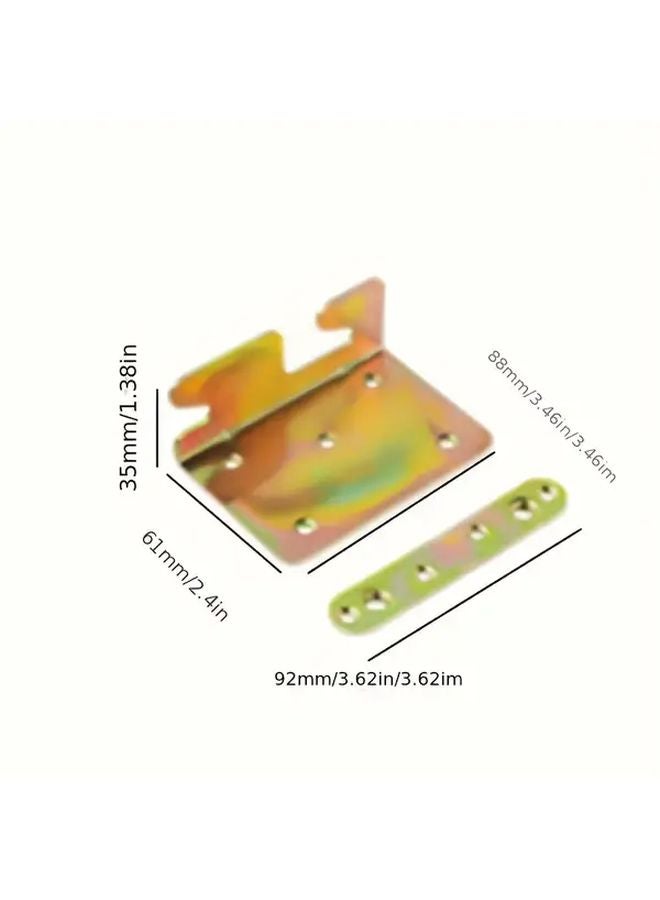 2pcs Non Perforated Bed Rail Bracket Accessories Connect Wood Headboard Footrest - Image 4