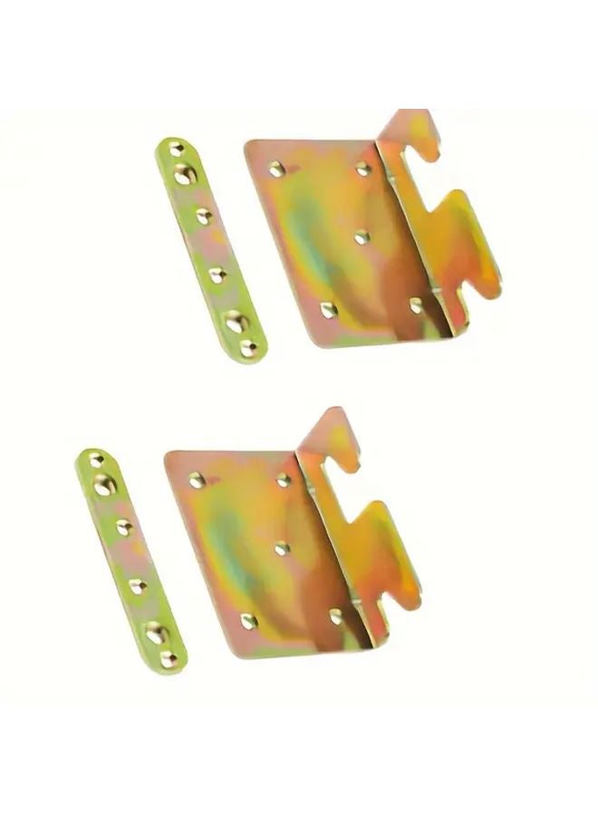 2pcs Non Perforated Bed Rail Bracket Accessories Connect Wood Headboard Footrest - Image 5