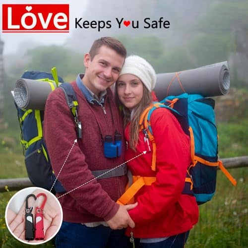 Amzonly Emergency Whistles, 120db Safety Whistle with Carabiner Clip for Keychain, Survival Shrill Loud for Camping Hiking Boating, 2Pack Silver - Image 5