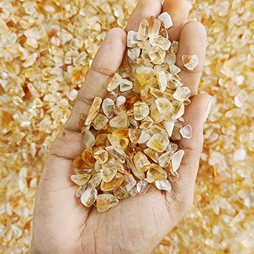 Shubhanjali Natural Citrine Chips Stone for Reiki, Meditation, Vastu (50 Gm) | Healing Gemstone for Boost Positivity, Confidence & Abundance | Decorative Crystals for Spiritual Home Decor & Jewellery Making - Image 2