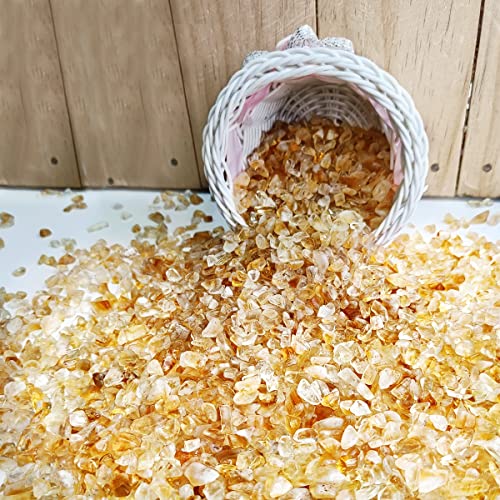 Shubhanjali Natural Citrine Chips Stone for Reiki, Meditation, Vastu (50 Gm) | Healing Gemstone for Boost Positivity, Confidence & Abundance | Decorative Crystals for Spiritual Home Decor & Jewellery Making - Image 3