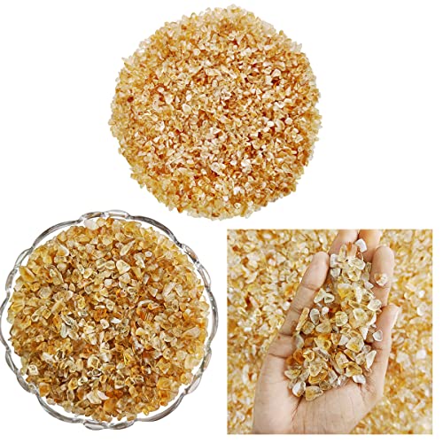 Shubhanjali Natural Citrine Chips Stone for Reiki, Meditation, Vastu (50 Gm) | Healing Gemstone for Boost Positivity, Confidence & Abundance | Decorative Crystals for Spiritual Home Decor & Jewellery Making - Image 1