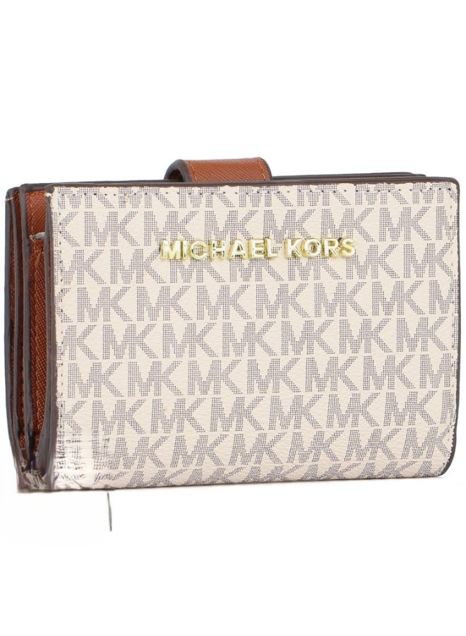 Michael Kors MK Michael Kors Women’s Wallet – White Genuine Leather – Elegant Designer Compact Purse with Premium Finish - Image 3