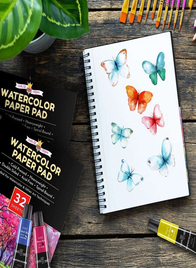 CHALKY CROWN - Watercolor Paper Pad - Water Color Paper Sketch Book - Water Color Paper for Artists, White - Pack of 3 (5.5x8.5) - (96 Sheets) - Image 5