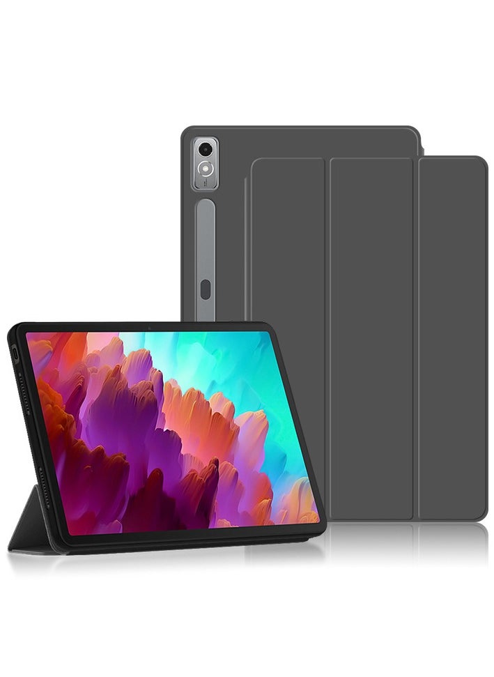 VKL Lenovo Tab P12 5G 12.7 Inch (2023), Ultra-thin and Lightweight Vertical Protective Case, PC+PU Material Protective Case for Tab P12  - Image 1