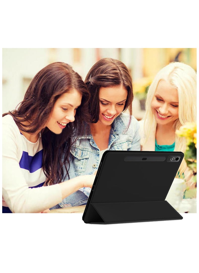 VKL Lenovo Tab P12 5G 12.7 Inch (2023), Ultra-thin and Lightweight Vertical Protective Case, PC+PU Material Protective Case for Tab P12  - Image 5