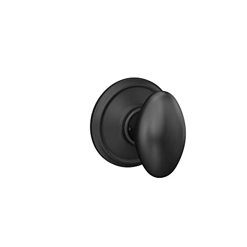 Schlage F10 SIE 622 Sienna Door Knob, Hall & Closet Passage Lock, Matte Black - Image 1