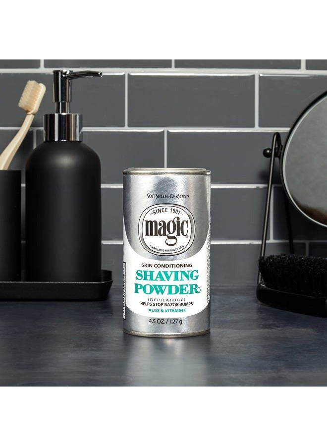 SOFT SHEEN Carson Magic Razorless Shaving for Men, Magic Skin Conditioning Shaving Powder, with Vitamin E and Aloe, formulated for Black Men, Depilatory, Helps Stop Razor Bumps, 4.5 oz - Image 2