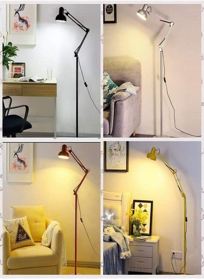 Occuwzz - Floor Lamps Nordic Modern Elegant Floor Lamp Pleated Cloth Cover Standing Light With E27 Blub for Bedroom Living Room Office - Image 1