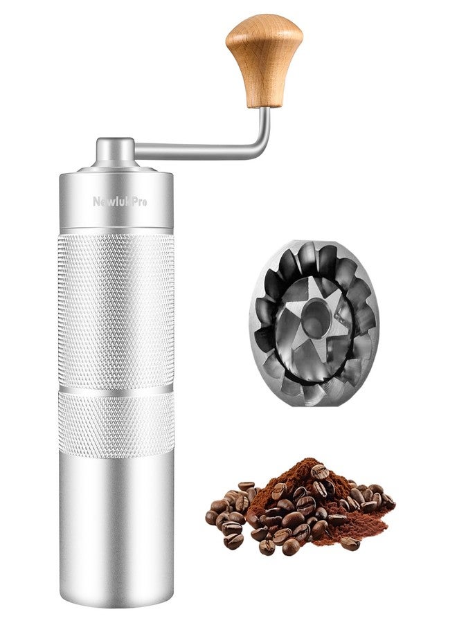 NewlukPro M6 Manual Coffee Grinder,Conical Hexagonal Burr & Double Bearings for Smooth Grinding,Designed for Espresso Pour Over French Press,25g Capacity,Compact & Portable,Gifts for Coffee Lovers - Image 1