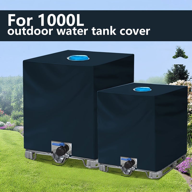 Oxford Fabric Blue 264.17gal Water Tank Cover Outdoor Sunshade Protector - Image 5