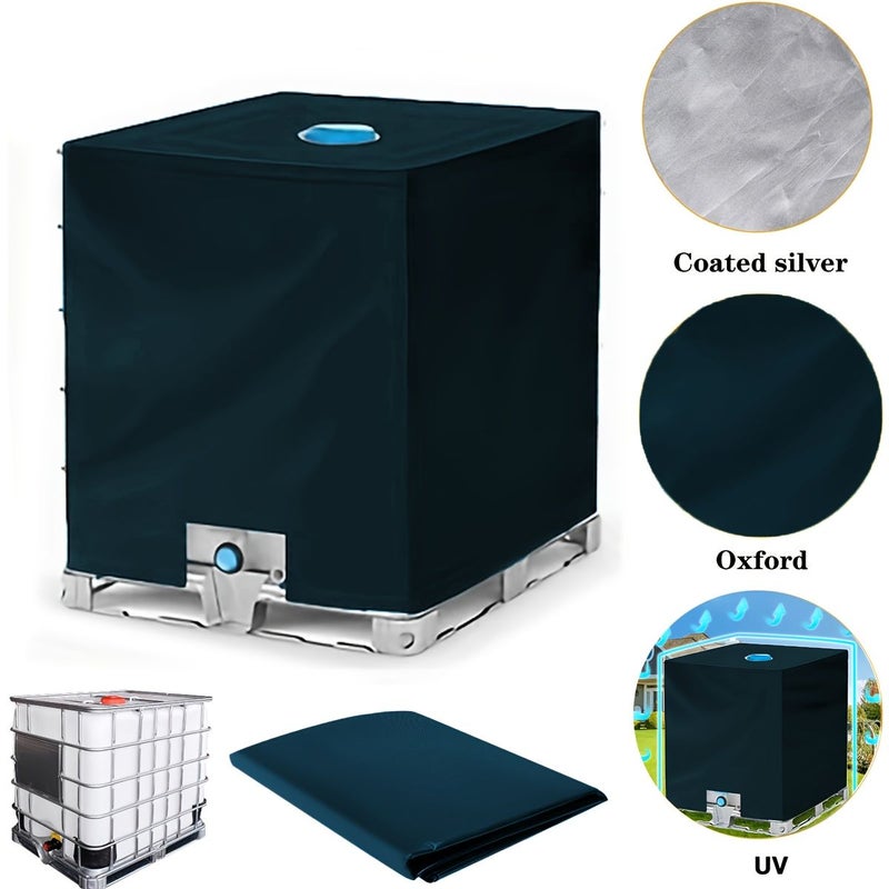 Oxford Fabric Blue 264.17gal Water Tank Cover Outdoor Sunshade Protector - Image 2